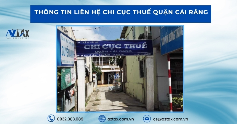 Thông tin liên hệ Chi cục Thuế quận Cái Răng