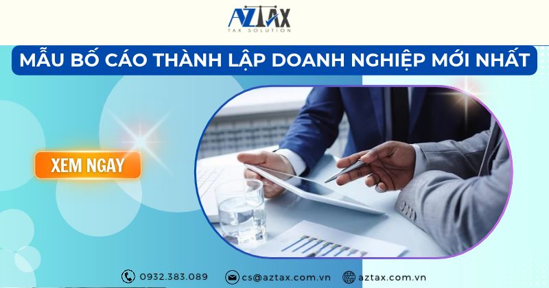 Mẫu bố cáo thành lập doanh nghiệp