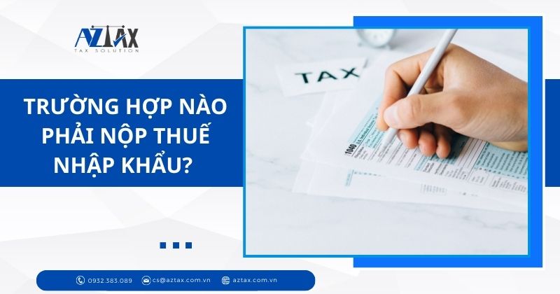 Trường hợp nào phải nộp thuế nhập khẩu?
