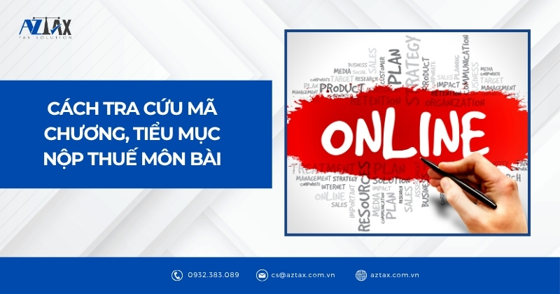 Cách tra cứu mã chương, tiểu mục nộp thuế môn bài