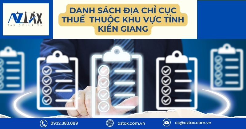Danh sách Địa chỉ Cục Thuế  thuộc khu vực tỉnh Kiên Giang