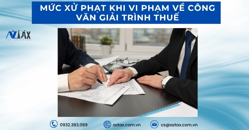 Mức xử phạt khi vi phạm về công văn giải trình thuế