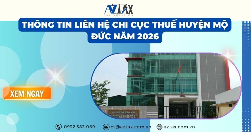 Thông tin liên hệ Chi cục Thuế huyện Mộ Đức năm 2026