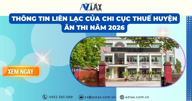 Thông tin liên lạc của Chi cục Thuế huyện Ân Thi năm 2026