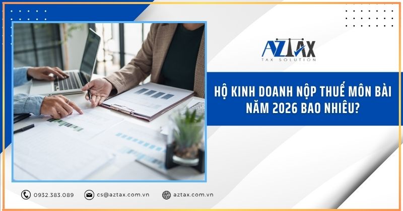 Hộ kinh doanh nộp thuế môn bài năm 2026 bao nhiêu?