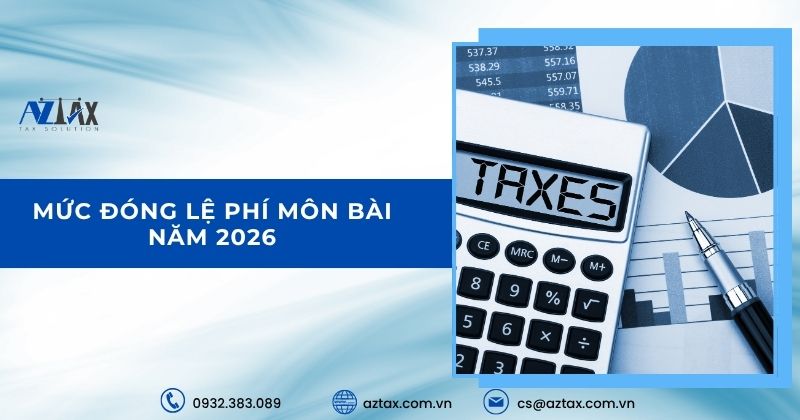 Mức đóng lệ phí môn bài năm 2026