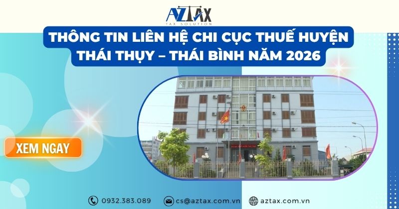 Thông tin liên hệ Chi cục Thuế huyện Thái Thụy – Thái Bình năm 2026