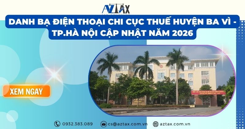 Địa chỉ và số điện thoại Chi Cục Thuế Huyện Ba Vì