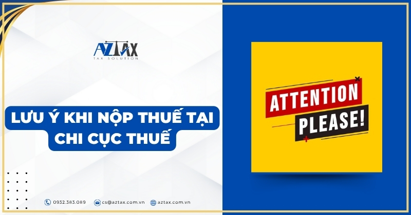 Lưu ý khi nộp thuế tại Chi cục Thuế