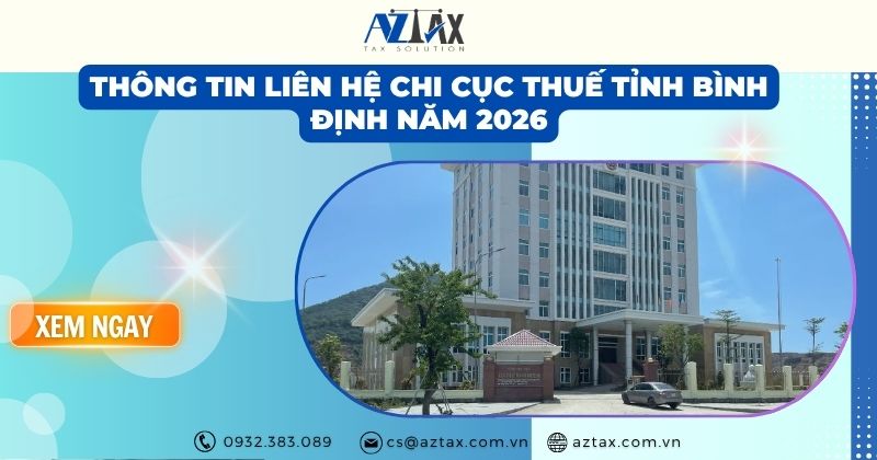 Thông tin liên hệ Chi cục Thuế tỉnh Bình Định năm 2026
