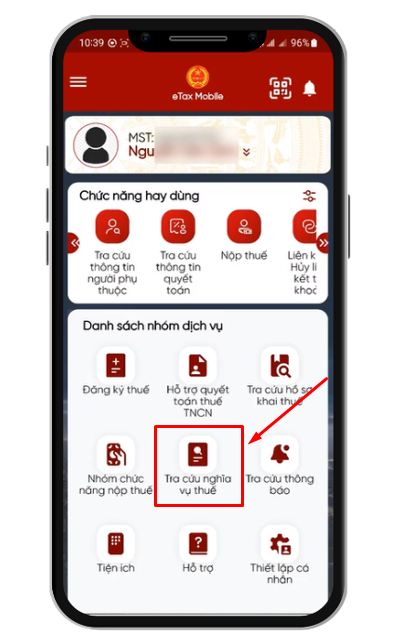 tra cứu nghĩa vụ