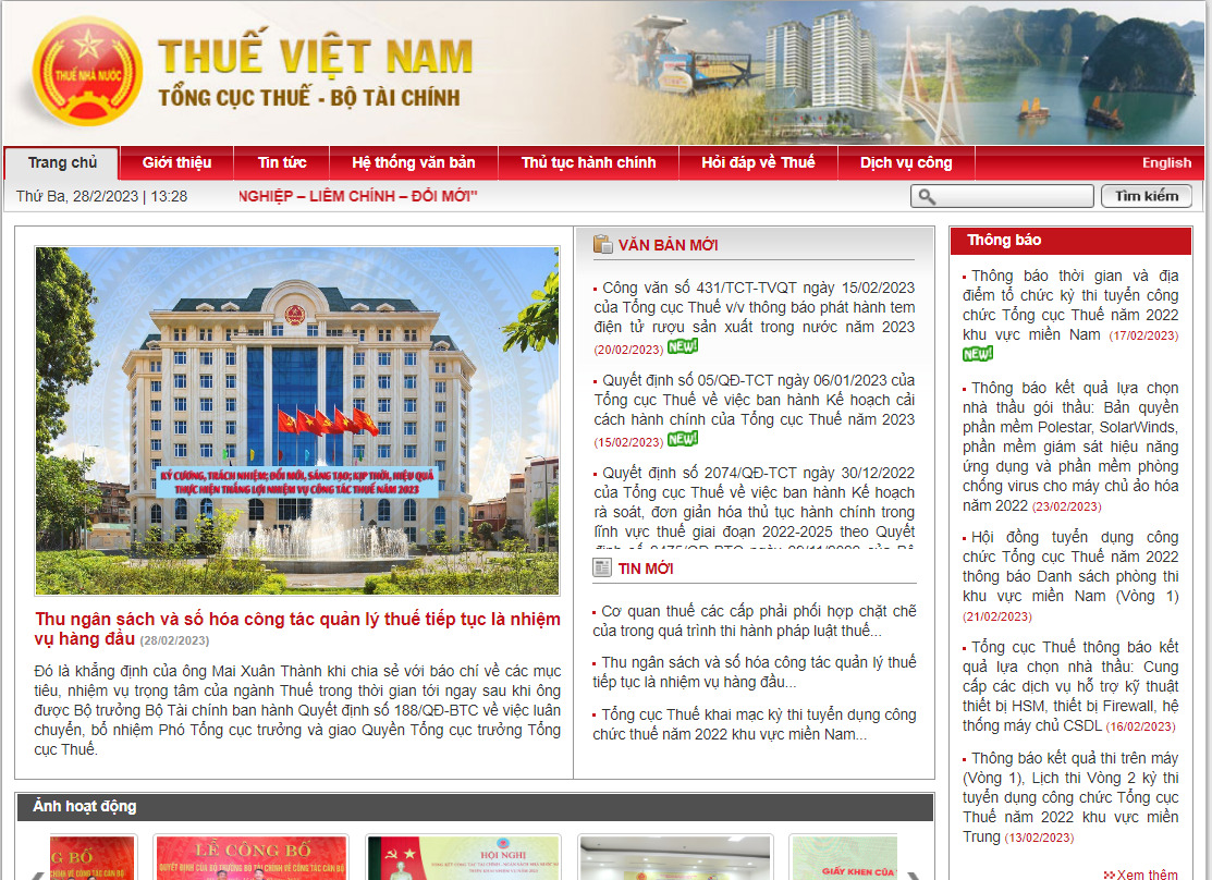 Truy cập vào trang cổng thông tin điện tử