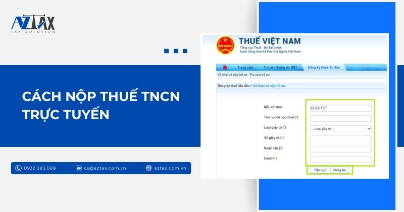 Cách nộp thuế TNCN trực tuyến