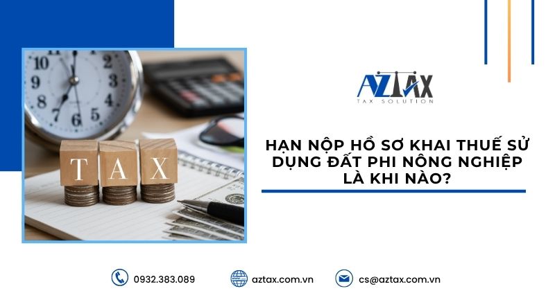 Hạn nộp hồ sơ khai thuế sử dụng đất phi nông nghiệp là khi nào?