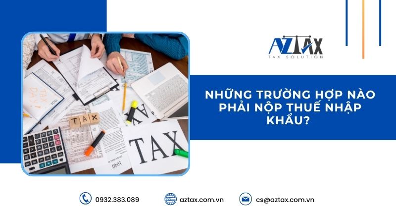 Những trường hợp nào phải nộp thuế nhập khẩu?