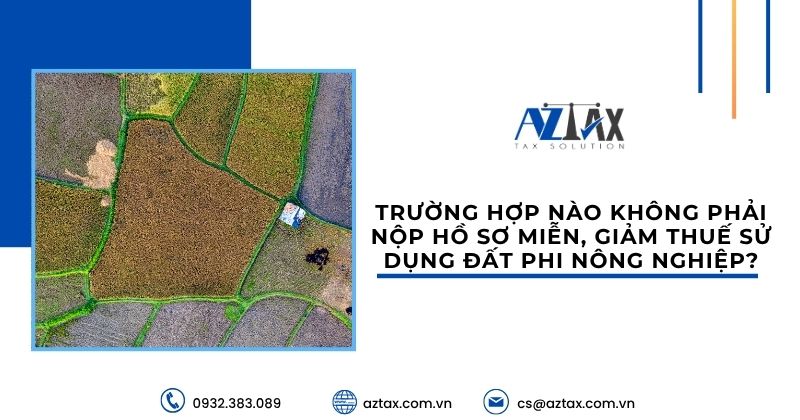 Trường hợp nào người nộp thuế không phải nộp hồ sơ đề nghị miễn, giảm thuế sử dụng đất phi nông nghiệp?