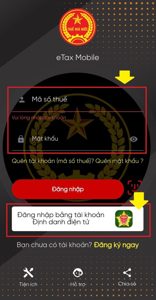 Đăng nhập vào hệ thống