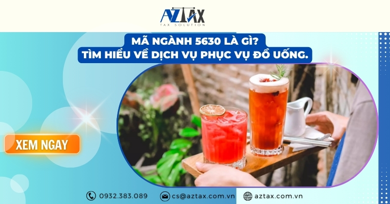 Mã ngành 5630 là gì? Tìm hiểu về dịch vụ phục vụ đồ uống.