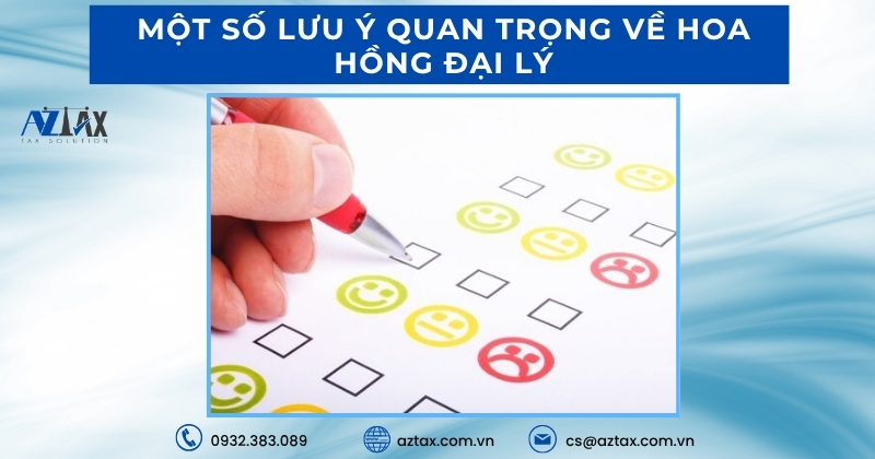 Một số lưu ý quan trọng về hoa hồng đại lý