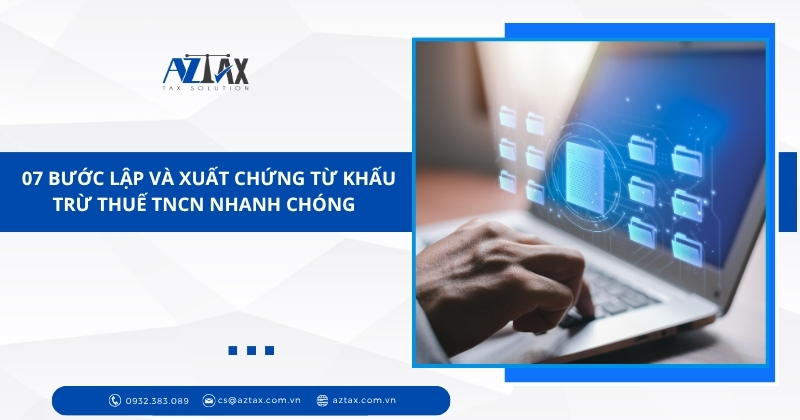 07 bước lập và xuất chứng từ khấu trừ thuế TNCN nhanh chóng