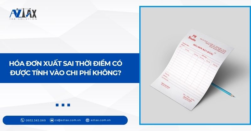 Hóa đơn xuất sai thời điểm có được tính vào chi phí không?