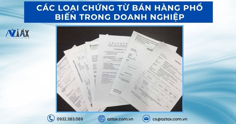 Các loại chứng từ bán hàng phổ biến trong doanh nghiệp