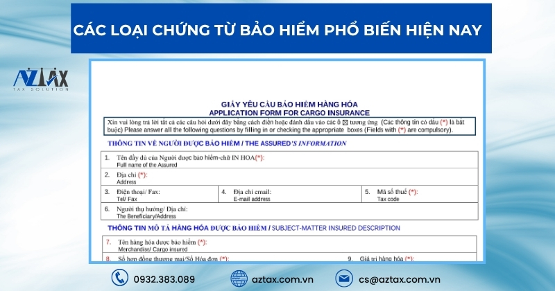 Các loại chứng từ bảo hiểm phổ biến hiện nay