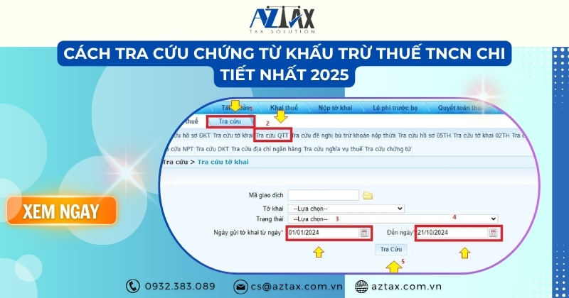 Cách tra cứu chứng từ khấu trừ thuế tncn chi tiết nhất 2025