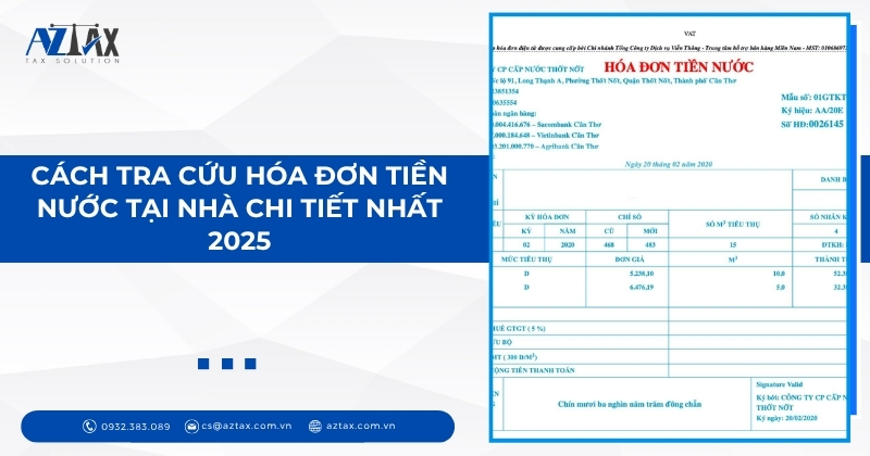 Cách tra cứu hóa đơn tiền nước tại nhà chi tiết nhất 2025
