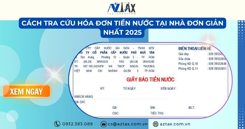 Cách tra cứu hóa đơn tiền nước tại nhà đơn giản nhất 2025