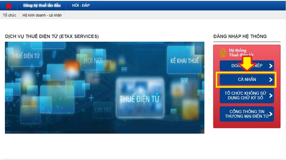 Truy cập vào Trang Thuế điện tử của Tổng cục Thuế tại địa chỉ https://thuedientu.gdt.gov.vn/