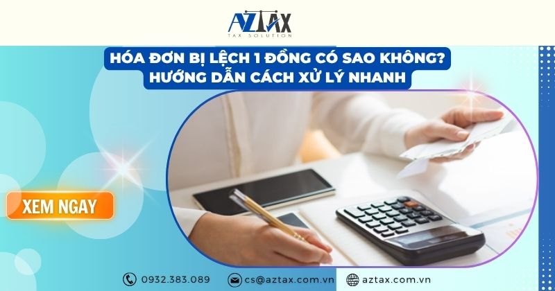 Hóa đơn bị lệch 1 đồng có sao không? Hướng dẫn cách xử lý nhanh