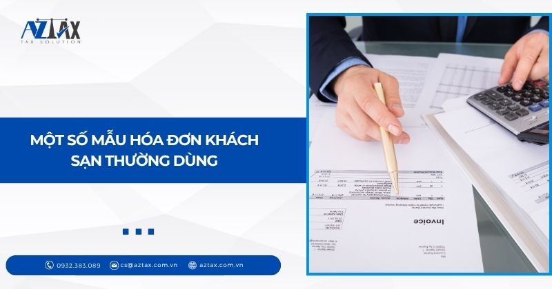 Một số mẫu hóa đơn khách sạn thường dùng
