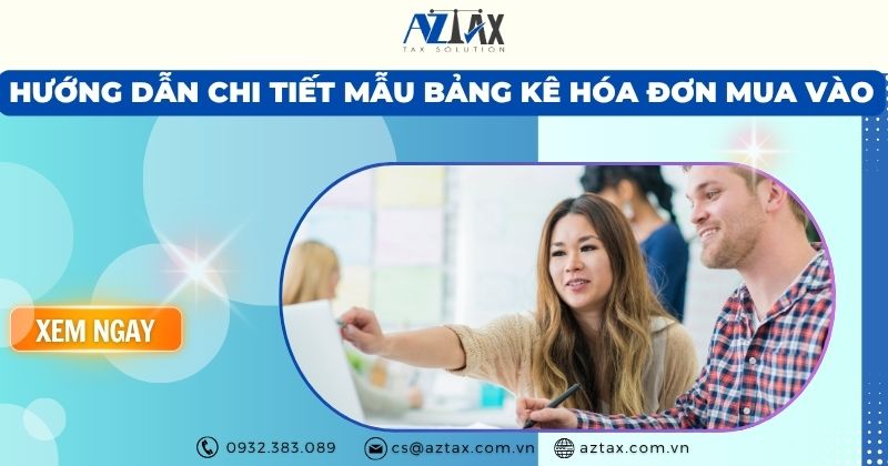 Hướng dẫn chi tiết mẫu bảng kê hóa đơn mua vào
