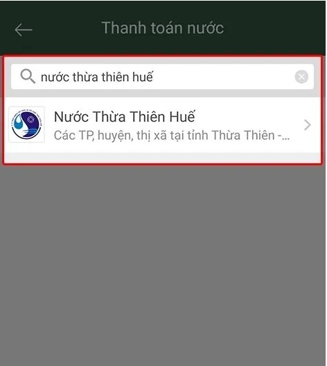 Tra cứu tiền nướv bằng momo