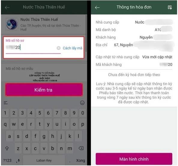 Tra cứu thanh toán bằng MoMo