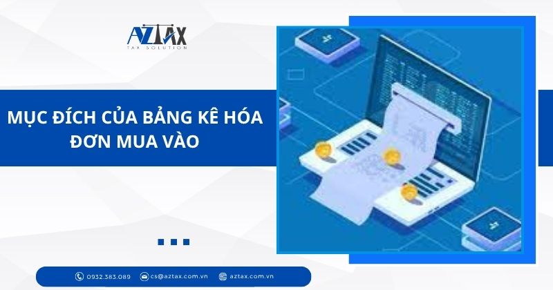 Mục đích của bảng kê hóa đơn mua vào