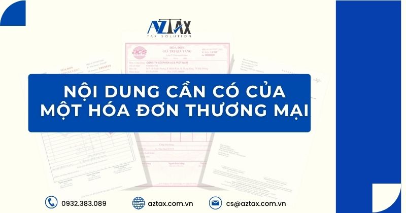 Nội dung cần có của một hóa đơn thương mại