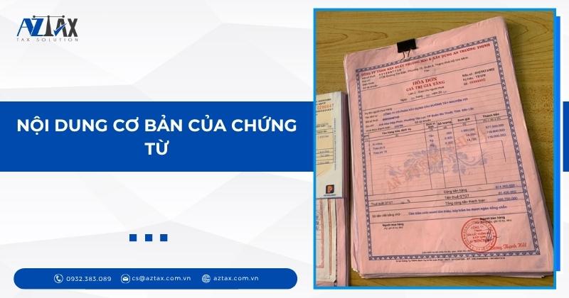Nội dung cơ bản của chứng từ