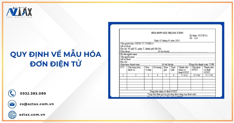 Quy định về mẫu hóa đơn điện tử