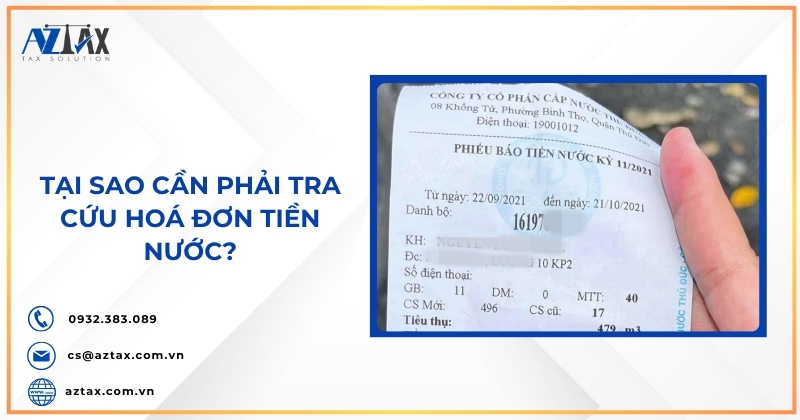 Tại sao cần phải tra cứu hoá đơn tiền nước