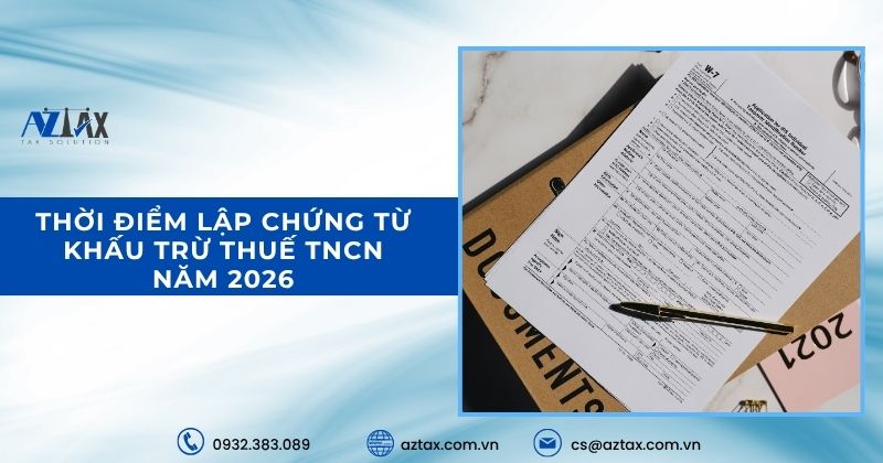 Thời điểm phát hành chứng từ khấu trừ thuế thu nhập cá nhân năm 2026