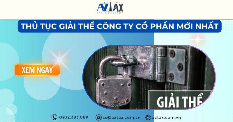 Thủ tục giải thể công ty cổ phần mới nhất