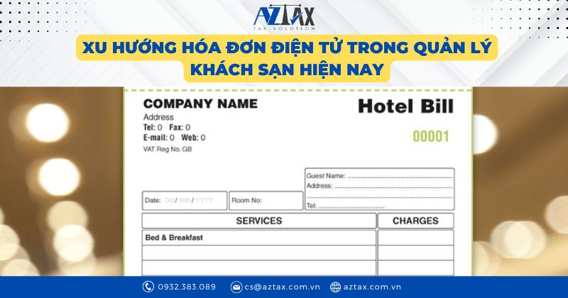 Xu hướng hóa đơn điện tử trong quản lý khách sạn hiện nay