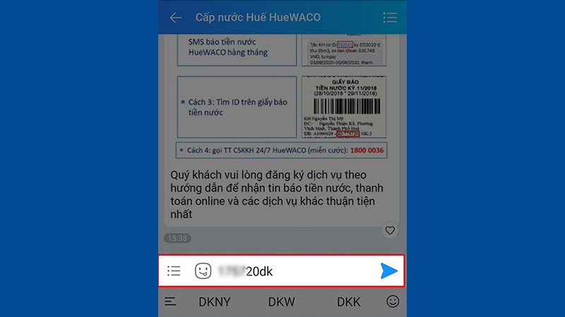 Soạn tin nhắn theo cú pháp: “ID”dk