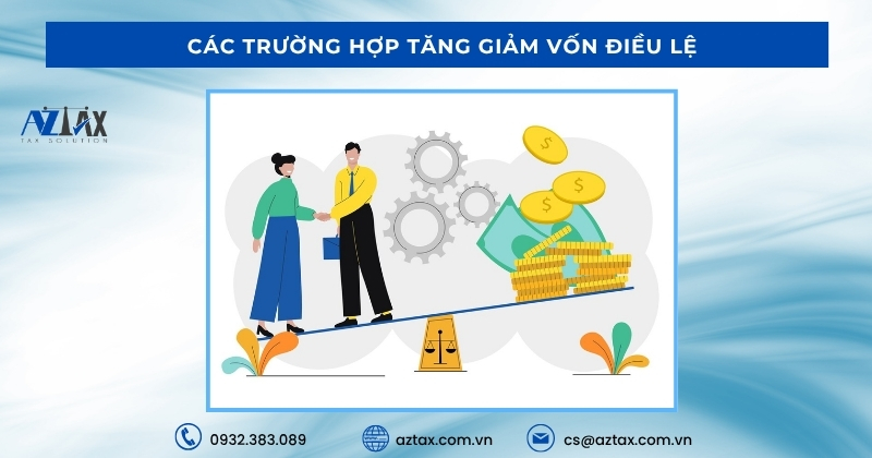 Các trường hợp tăng giảm vốn điều lệ