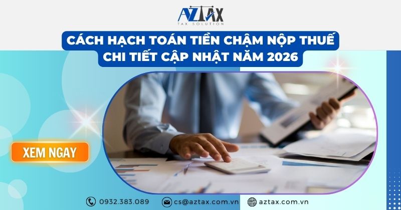 Cách hạch toán tiền chậm nộp thuế chi tiết cập nhật năm 2026