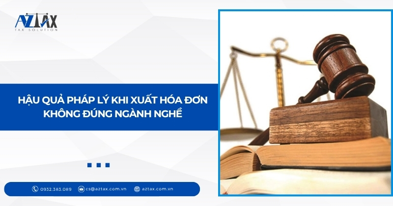 Hậu quả pháp lý khi xuất hóa đơn không đúng ngành nghề