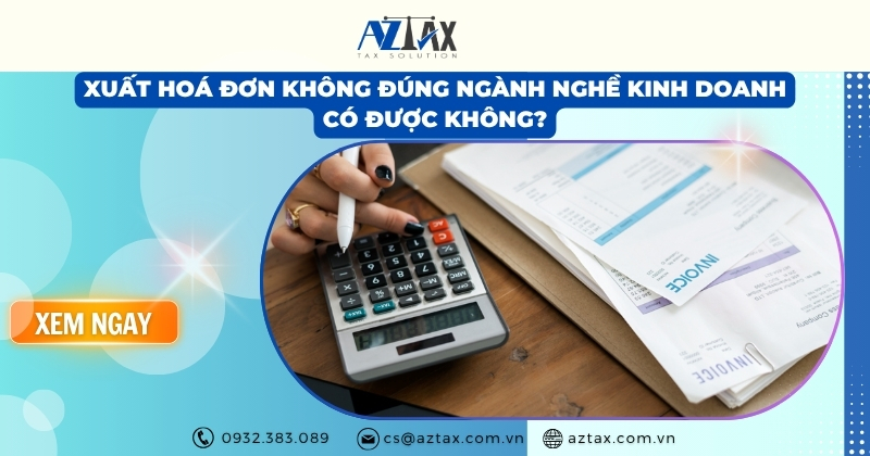 Xuất hoá đơn không đúng ngành nghề kinh doanh có được không?