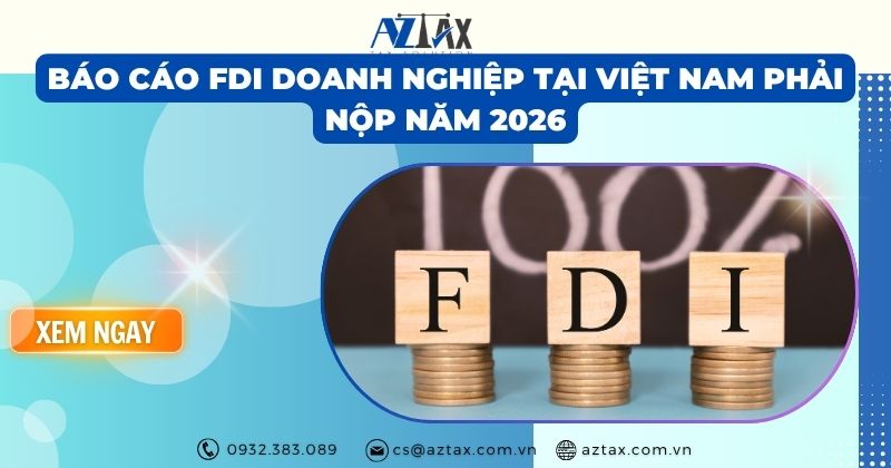 Báo cáo FDI doanh nghiệp tại Việt Nam phải nộp năm 2026